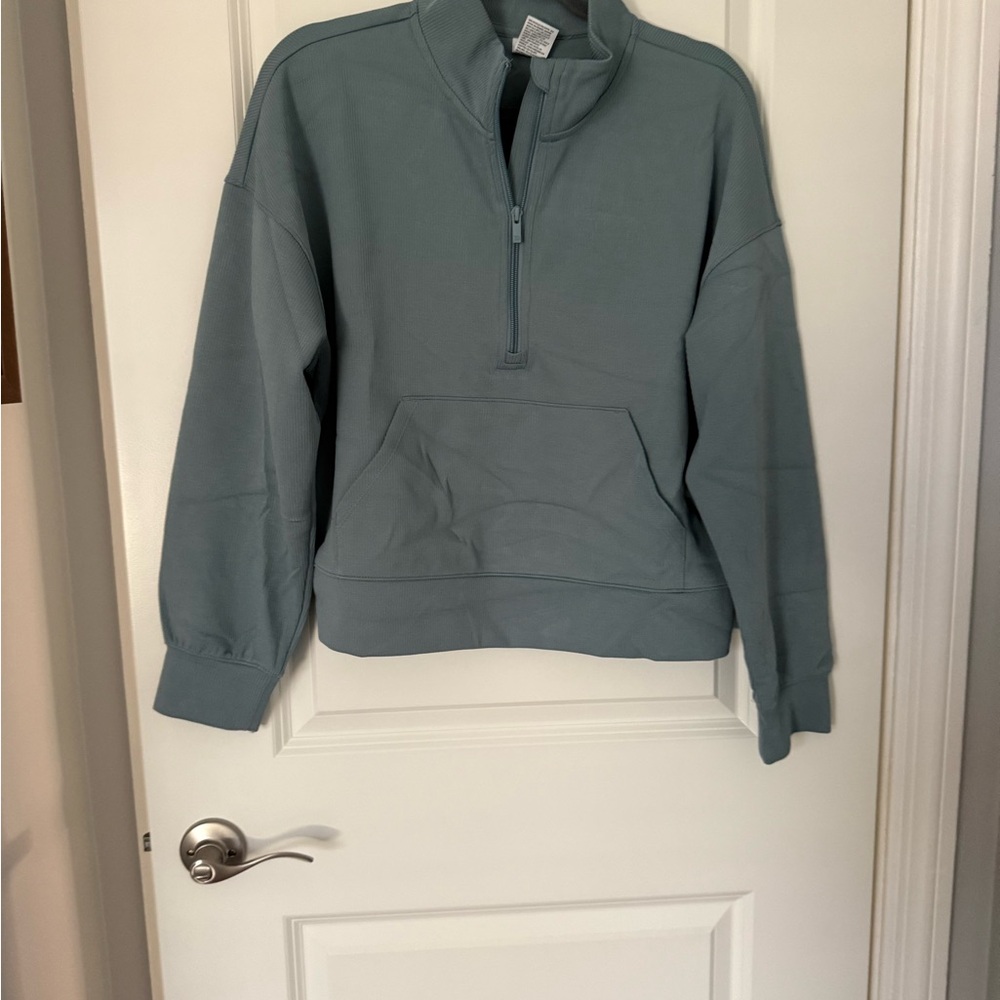 Women’s stone blue Half-Zip Sweatshirt